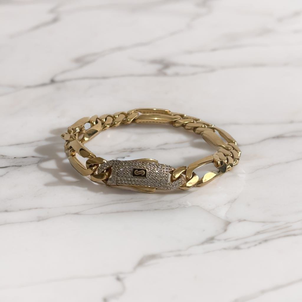 Pulso Mónaco – Tipo Cartier con broche de circonias