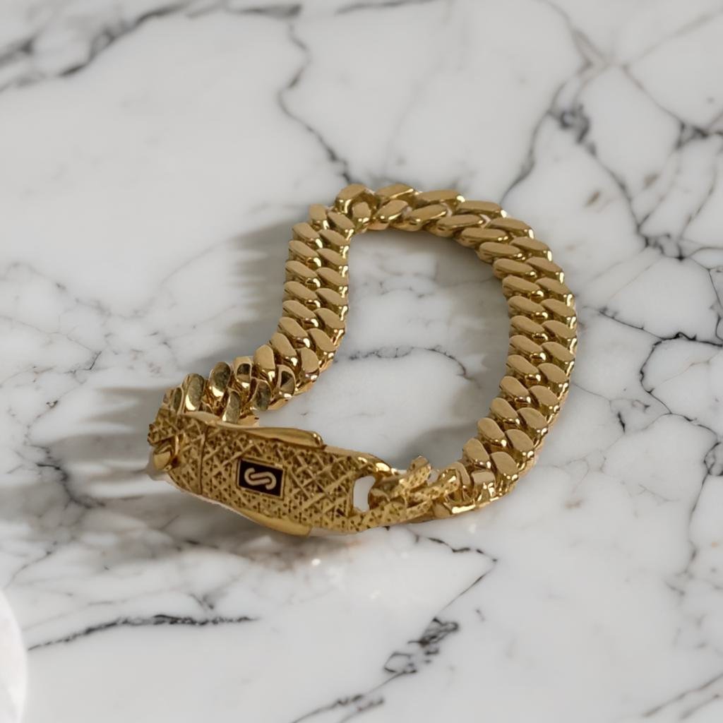 Pulso Mónaco – Cubano adiamantado (8 mm)