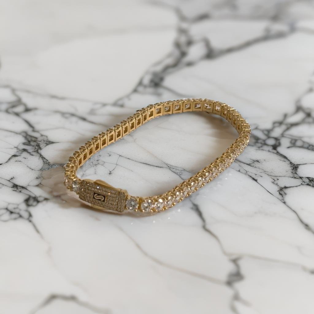 Pulso Mónaco – Tipo Tennis con circonias (4 mm)