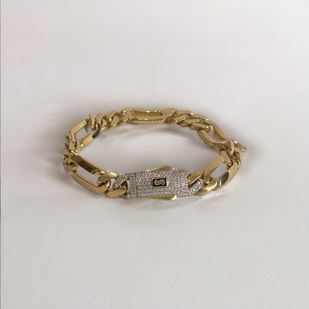 Pulso Mónaco – Tipo Cartier con broche de circonias