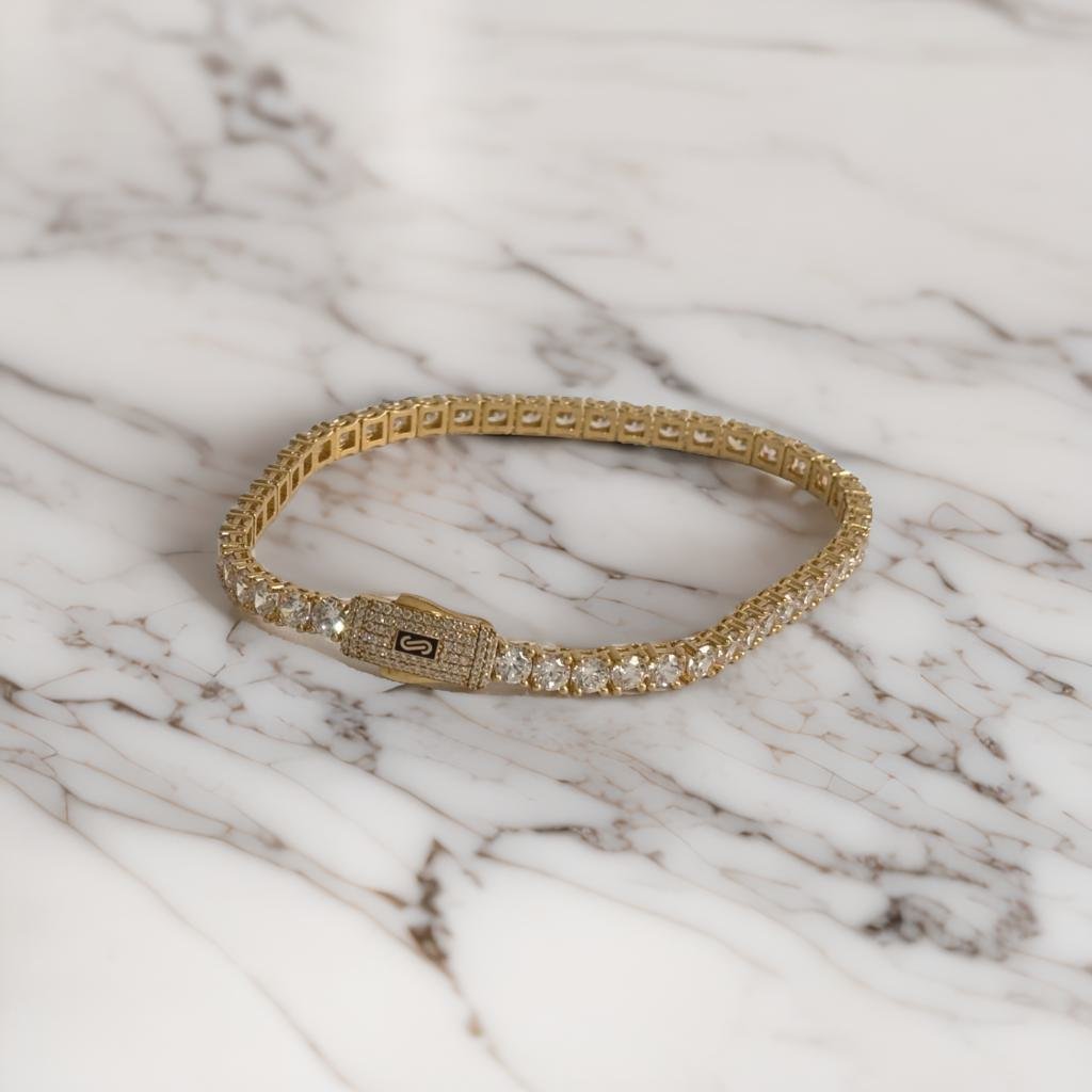 Pulso Mónaco – Tipo Tennis con circonias (4 mm)