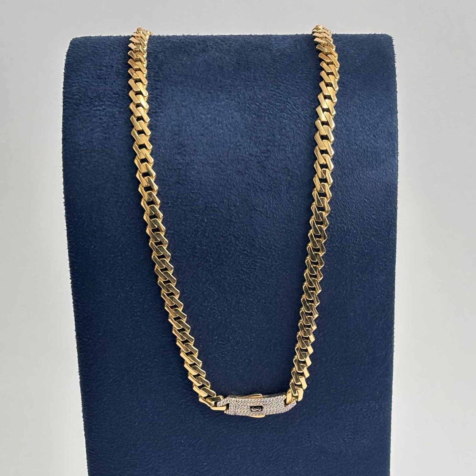 Cadena Mónaco – Cubana con broche de circonias (6.5 mm)