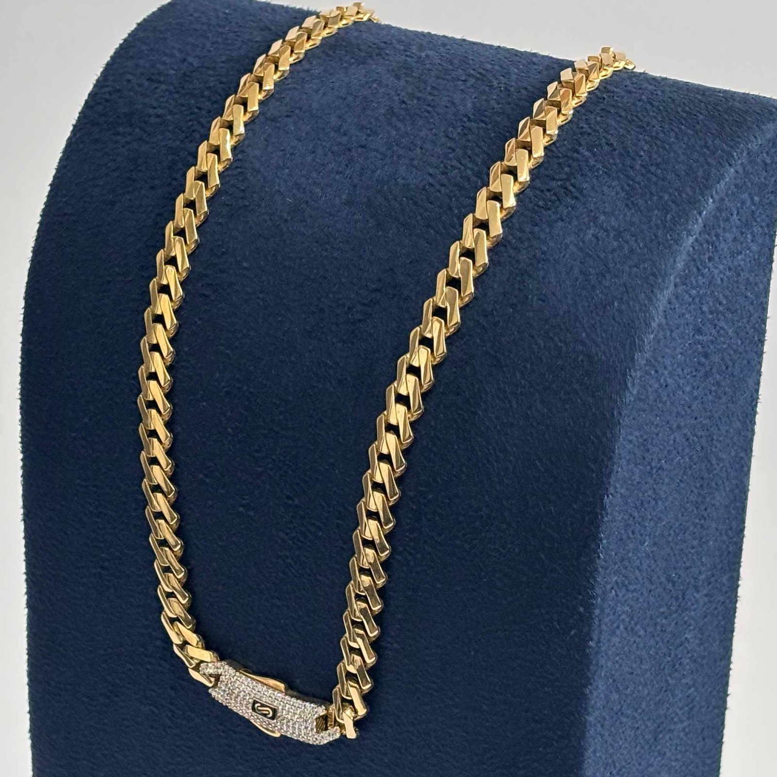 Cadena Mónaco – Cubana con broche de circonias (6.5 mm)